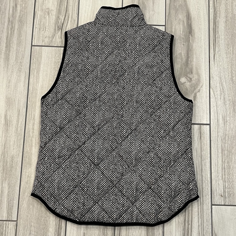 J.Crew Quilted Down Vest Womens  Herringbone Preppy Americana Layering Classic - Picture 2 of 6